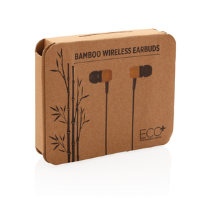 Fotografie k reklamnímu předmětu „Bambusová bezdrátová sluchátka do uší“