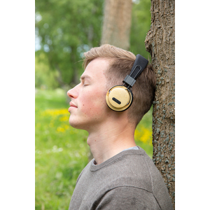 Fotografie k reklamnímu předmětu „Bambusová bezdrátová sluchátka“