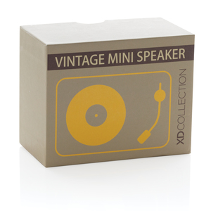 Fotografie k reklamnímu předmětu „Mini Vintage bezdrátový reproduktor 3W“