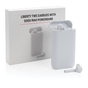 Fotografie k reklamnímu předmětu „TWS sluchátka Liberty s powerbankou 5 000 mAh“