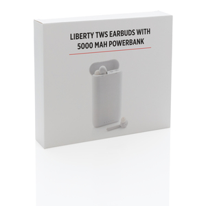 Fotografie k reklamnímu předmětu „TWS sluchátka Liberty s powerbankou 5 000 mAh“