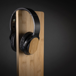 Fotografie k reklamnímu předmětu „Bezdrátová sluchátka Elite z bambusu a RCS recykl. ABS“