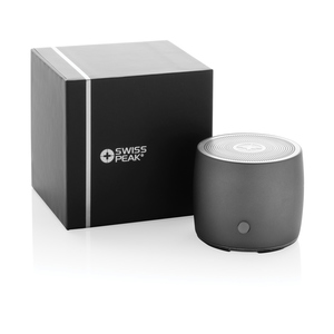 Fotografie k reklamnímu předmětu „Basový reproduktor Swiss Peak 3W z RCS recykl. hliníku“