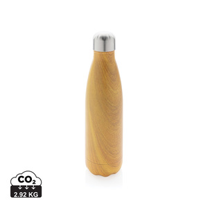 Fotografie reklamního předmětu „Nerezová termo láhev v dekoru dřeva“