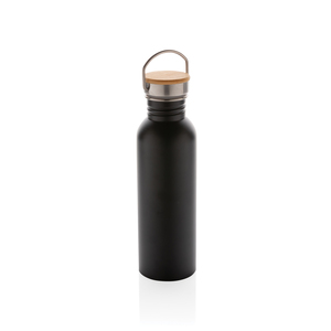 Fotografie k reklamnímu předmětu „Moderní nerezová lahev s bambusovým uzávěrem“