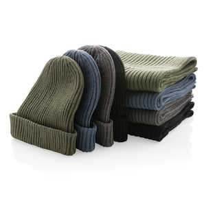 Fotografie k reklamnímu předmětu „Dvojitě pletená beanie čepice Impact z Polylana® AWARE™“