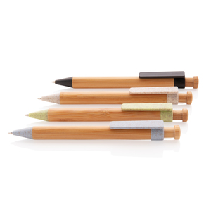 Fotografie k reklamnímu předmětu „Bambusové pero s klipem z pšeničné slámy“