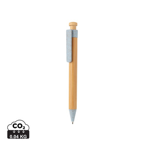 Fotografie reklamního předmětu „Bambusové pero s klipem z pšeničné slámy“