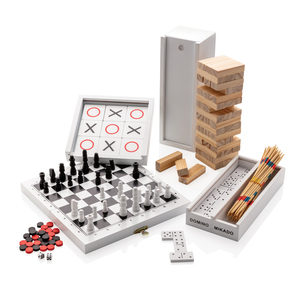 Fotografie k reklamnímu předmětu „Dřevěná sada stolních her 3 v 1 v krabičce“