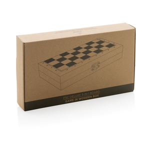 Fotografie k reklamnímu předmětu „Dřevěná sada stolních her 3 v 1 v krabičce“