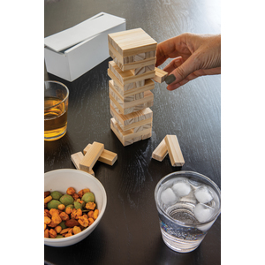 Fotografie k reklamnímu předmětu „Skládací věž z dřevěných kvádrů v krabičce“