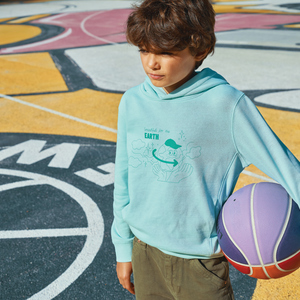 Fotografie k reklamnímu předmětu „Dětská mikina s bočními kapsami Iqoniq Yengo z rec. bavlny“